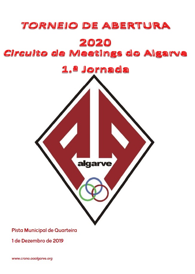 Torneio de Abertura de Pista AAALGARVE + Circuito de Meetings do Algarve - 1ª Jornada