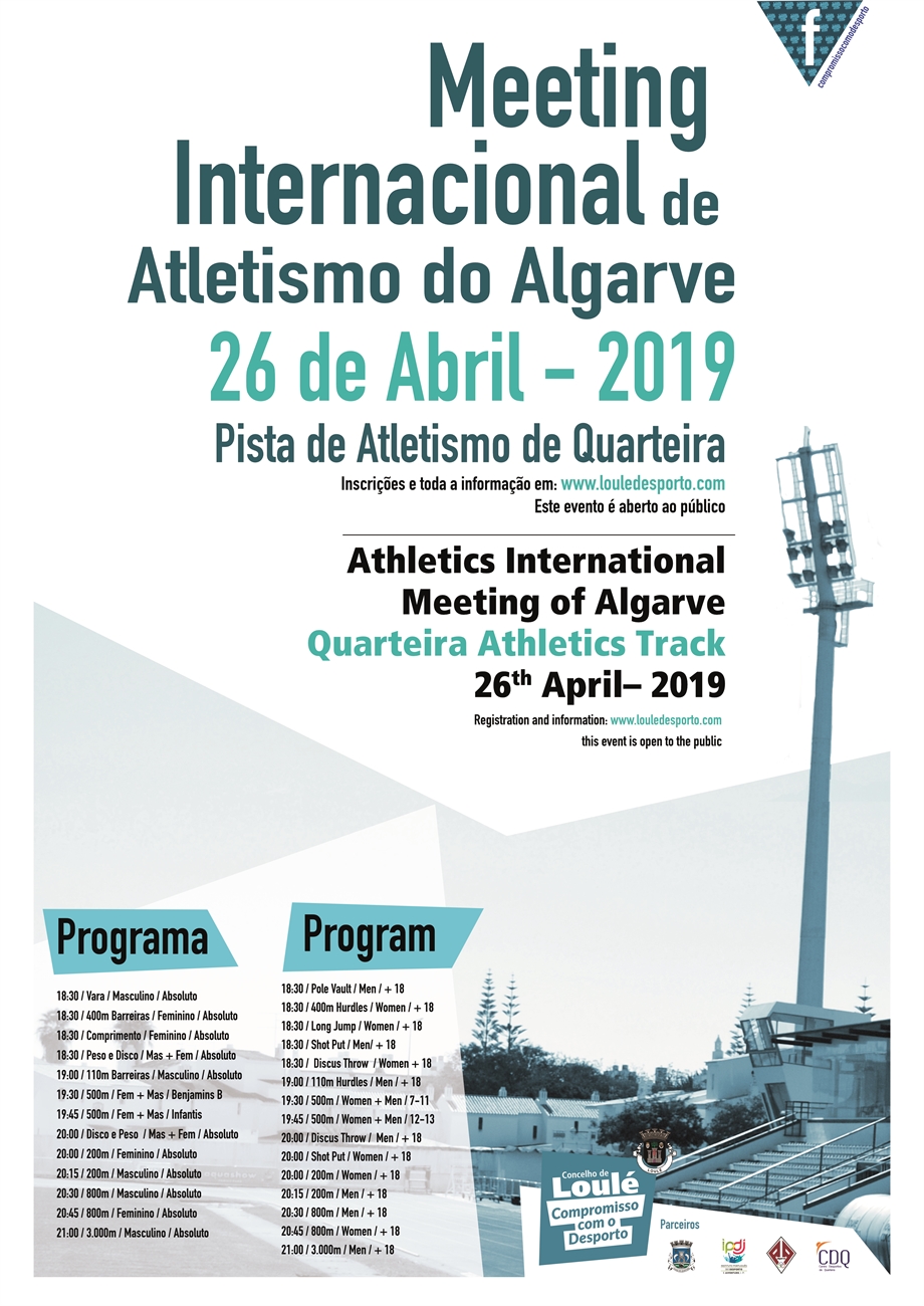 Meeting Internacional de Atletismo do Algarve - Atletas Filiados na AAALG