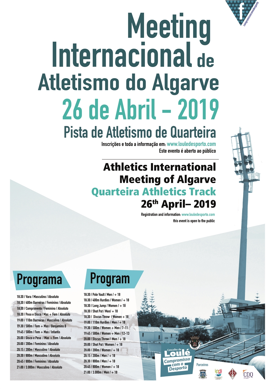 Meeting Internacional de Atletismo do Algarve - Atletas Não Filiados na AAALG