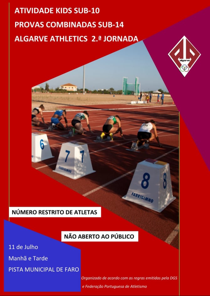 ATIVIDADE KIDS SUB-10 + PROVAS COMBINADAS SUB-14 + ALGARVE ATHLETICS 2ª JORNADA